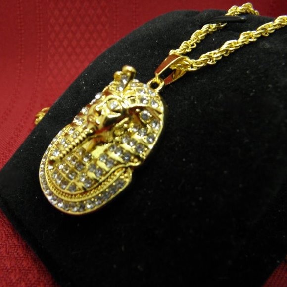 Unisex Iced Out Egyptian Pharaoh Pendant - Picture 8 of 10
